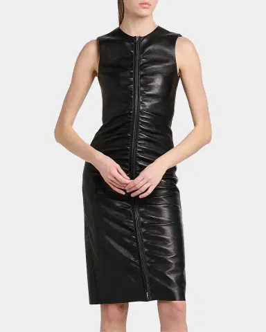 Tom Ford Lamb Leather Midi Dress | Thumbnail 4