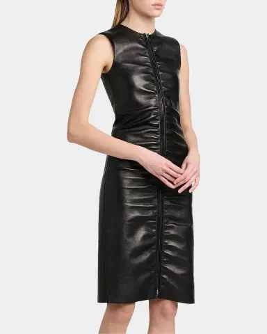 Tom Ford Lamb Leather Midi Dress | Thumbnail 6