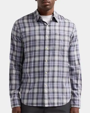 Vince Men's Exchange Plaid Button-Down Shirt | Thumbnail 3