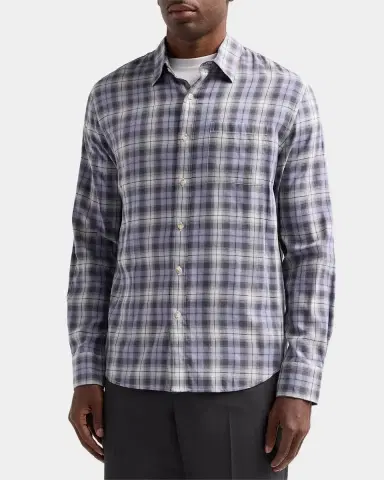 Vince Men's Exchange Plaid Button-Down Shirt | Thumbnail 5