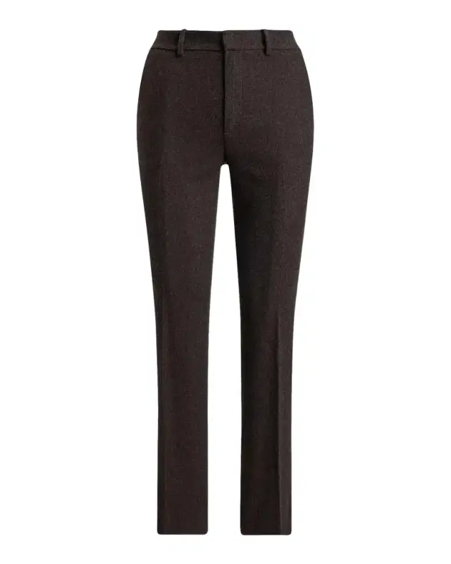 Ralph Lauren Collection Andrey Wool Herringbone Tapered-Leg Ankle Pants