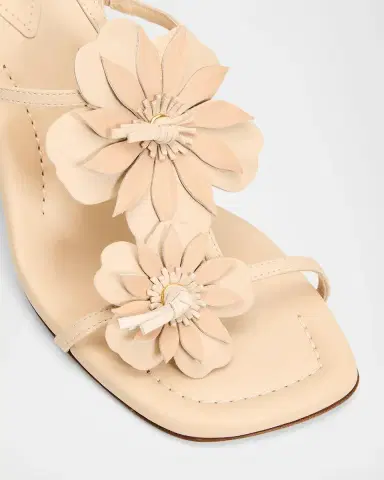 Zimmermann 85mm Belara Leather T-Strap Sandals | Thumbnail 3