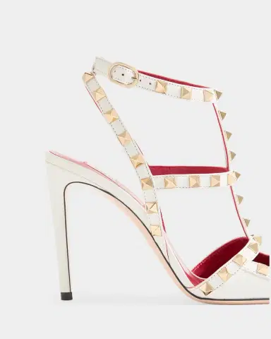 Valentino Garavani Rockstud 100mm Studded Leather Strappy Pumps | Thumbnail 3