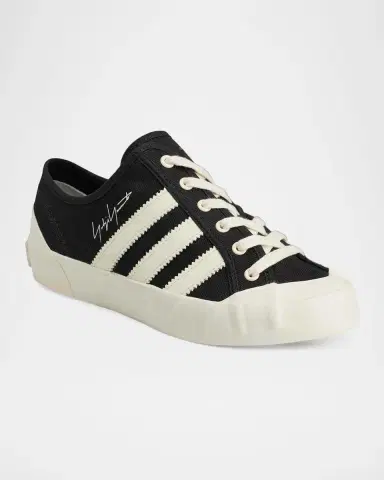 Y-3 Men's Adria Textile and Leather Low-Top Sneakers | Thumbnail 2