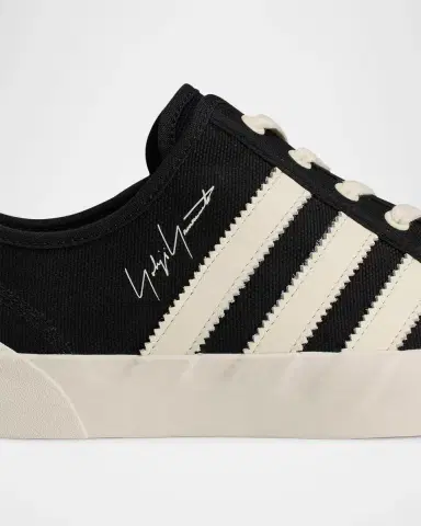 Y-3 Men's Adria Textile and Leather Low-Top Sneakers | Thumbnail 4