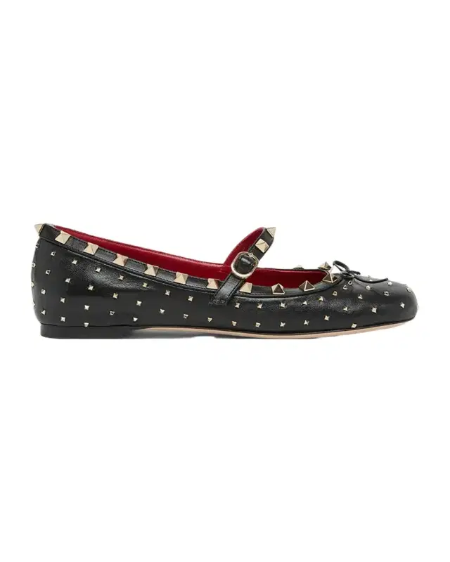 Valentino Garavani Rockstud Mary Jane Ballerina Flats