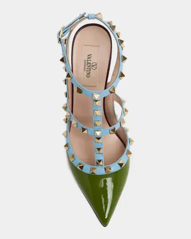 Valentino Garavani Rockstud 100mm Studded Leather Strappy Pumps | Thumbnail 6