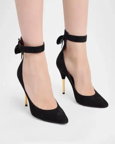 Valentino Garavani Leather Bow-Back Stiletto Pumps | Thumbnail 2
