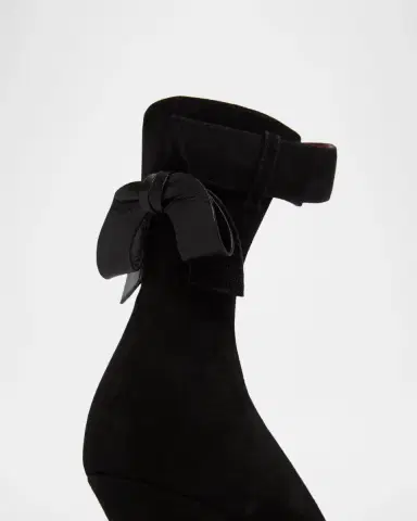 Valentino Garavani Leather Bow-Back Stiletto Pumps | Thumbnail 5