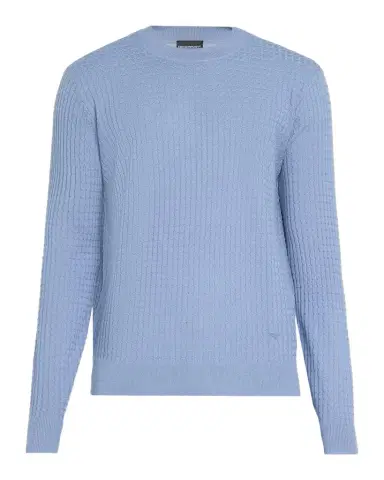 Emporio Armani Men's Wool Geometric Jacquard Crewneck Sweater | Thumbnail 1