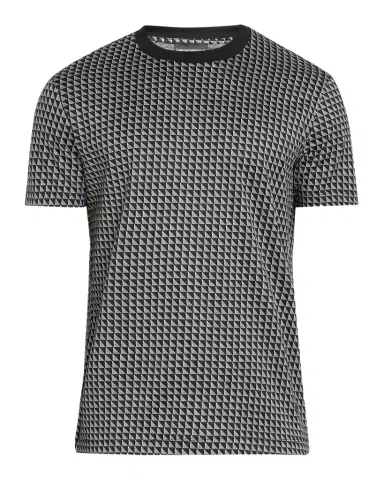 Emporio Armani Men's Geometric Jacquard Crewneck T-Shirt | Thumbnail 1