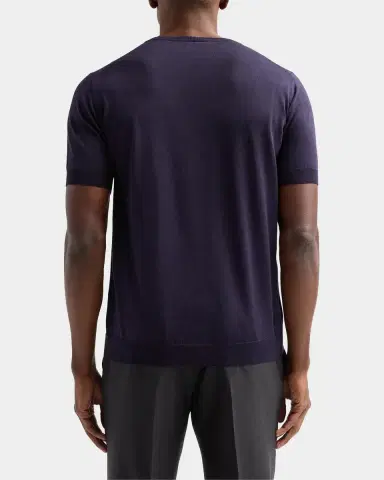 Giorgio Armani Men's Silk and Cotton Crewneck T-Shirt | Thumbnail 3