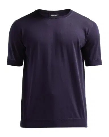 Giorgio Armani Men's Silk and Cotton Crewneck T-Shirt | Thumbnail 1