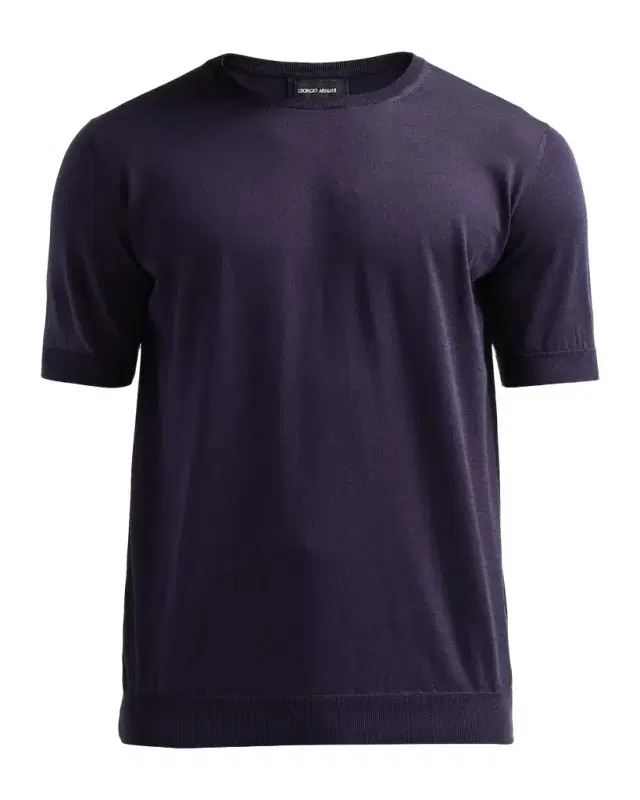 Giorgio Armani Men's Silk and Cotton Crewneck T-Shirt