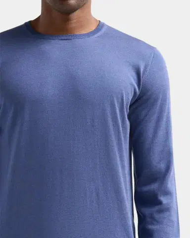 Giorgio Armani Men's Silk and Cotton Jersey Crewneck Sweater | Thumbnail 5