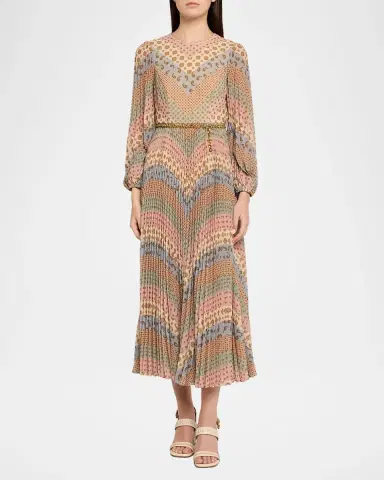 Zimmermann Sunray Long-Sleeve Midi Dress | Thumbnail 2
