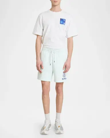 Casablanca Men's Celestial Pyramid Cotton Drawstring Shorts | Thumbnail 2