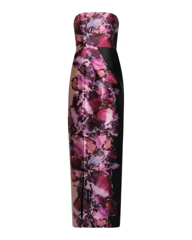 Kay Unger New York Alana Floral Mikado Column Gown | Thumbnail 1