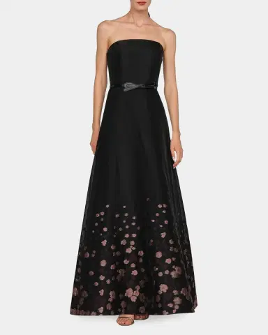 Kay Unger New York Elenora Floral Organza Ball Gown | Thumbnail 4 Kay Unger New York Elenora Floral Organza Ball Gown | Thumbnail 4