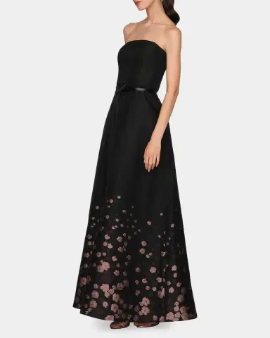 Kay Unger New York Elenora Floral Organza Ball Gown | Thumbnail 6 Kay Unger New York Elenora Floral Organza Ball Gown | Thumbnail 6