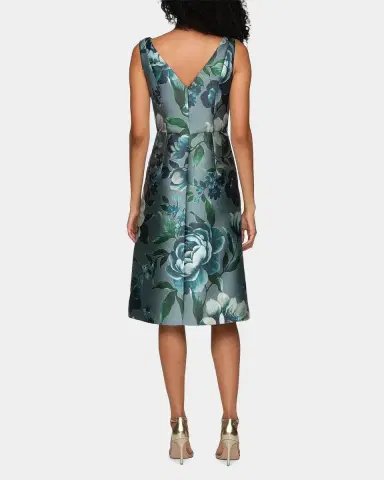 Kay Unger New York Anatasia Peony Print Midi Dress | Thumbnail 3