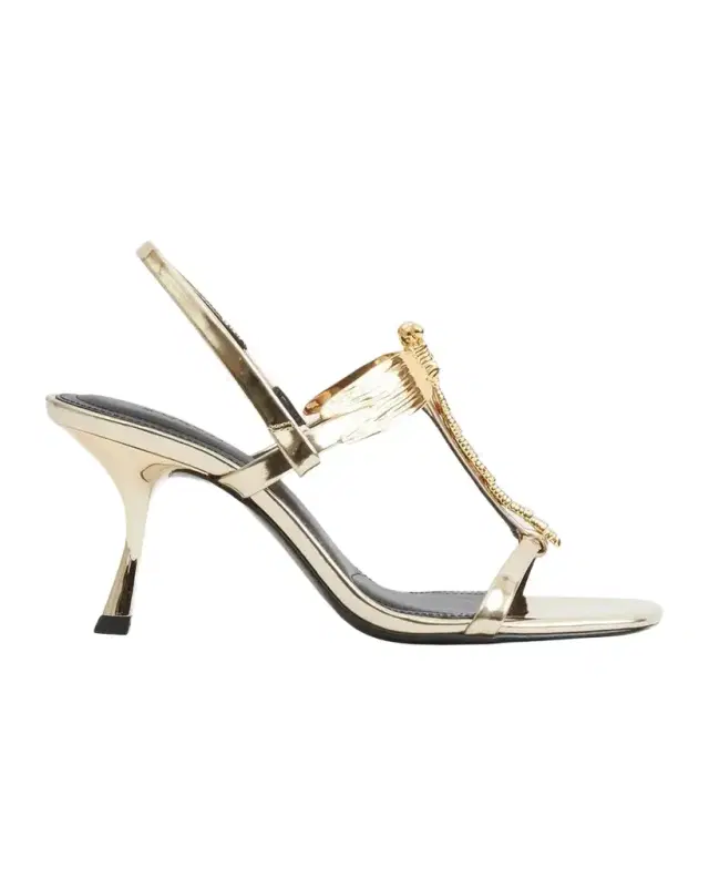 Simkhai 75mm Lula Dragonfly Metallic Leather Sandals