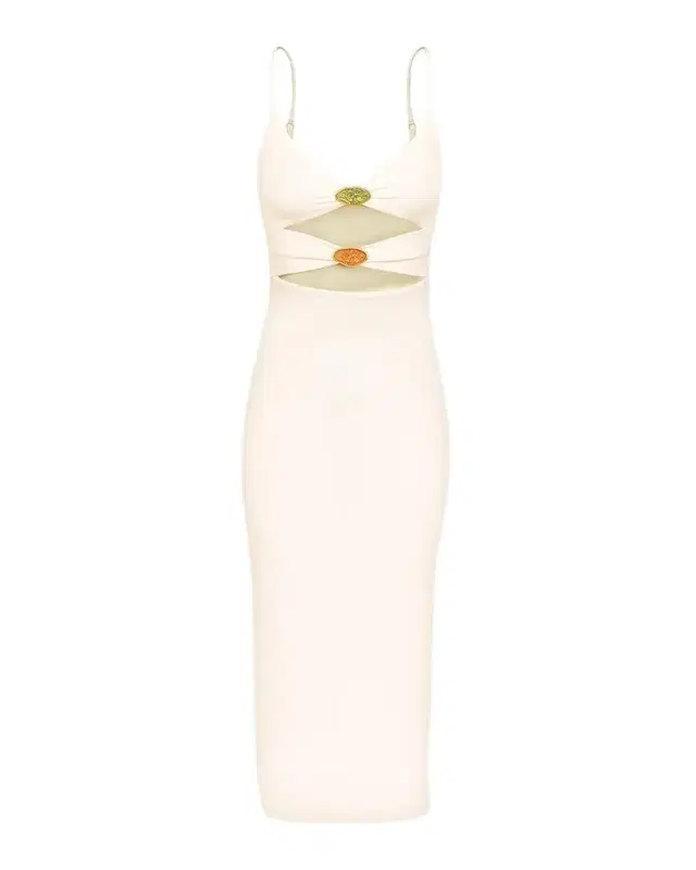 ViX Petra Resin Medallion Cut Out Midi Dress