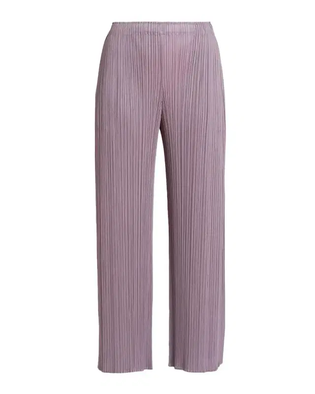 Issey Miyake Monthly Colors: August Pleats Wide-Leg Ankle Pants