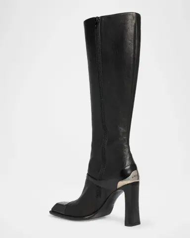 Alexander McQueen 95mm Niko Leather Knee-High Boots | Thumbnail 4 Alexander McQueen 95mm Niko Leather Knee-High Boots | Thumbnail 4