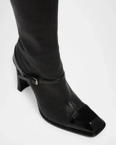Alexander McQueen 95mm Niko Leather Knee-High Boots | Thumbnail 5 Alexander McQueen 95mm Niko Leather Knee-High Boots | Thumbnail 5