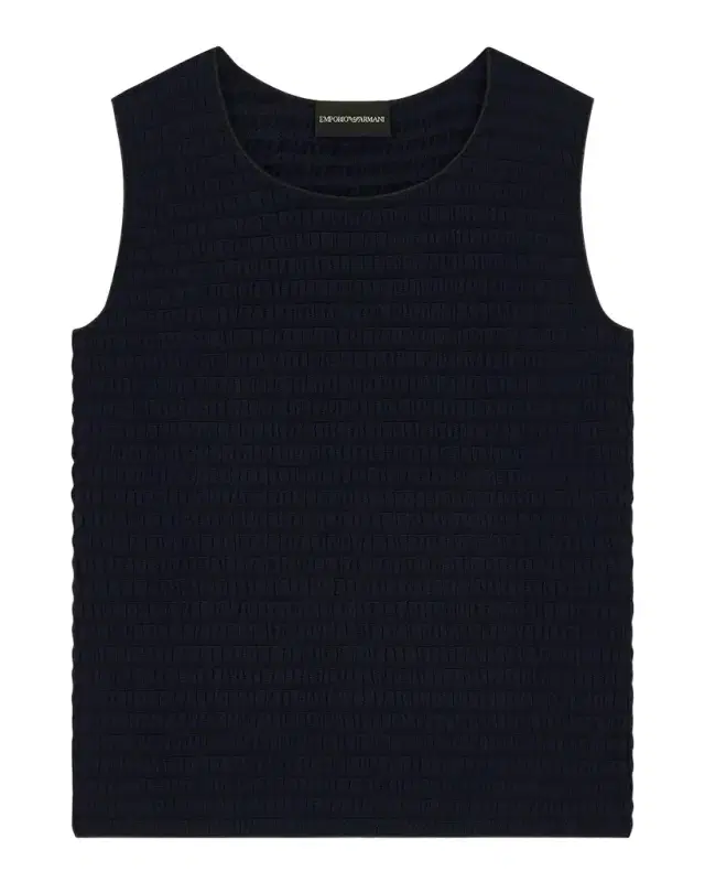 Emporio Armani Textured Jacquard Jersey Tank Top