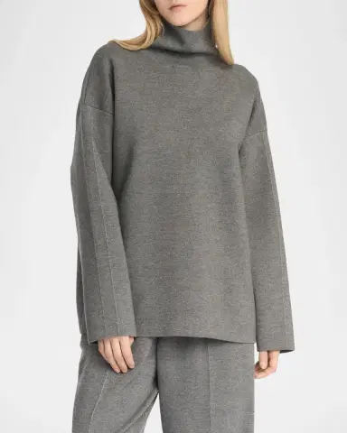 Malo Turtleneck Cashmere-Silk Sweater | Thumbnail 4