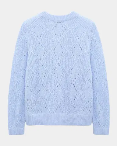 Dorothee Schumacher Sheer Softness Argyle Pointelle Sweater | Thumbnail 2