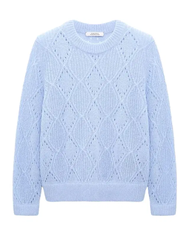 Dorothee Schumacher Sheer Softness Argyle Pointelle Sweater