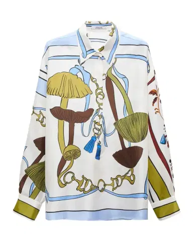 Dorothee Schumacher Cosmic Funghi Silk Twill Blouse | Thumbnail 1 Dorothee Schumacher Cosmic Funghi Silk Twill Blouse | Thumbnail 1