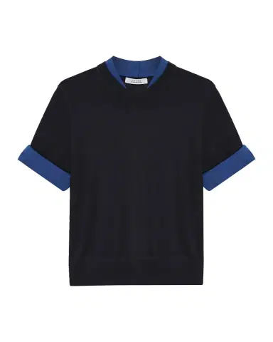 Dorothee Schumacher Chic Merino Poplin-Trim Knit Pullover | Thumbnail 3