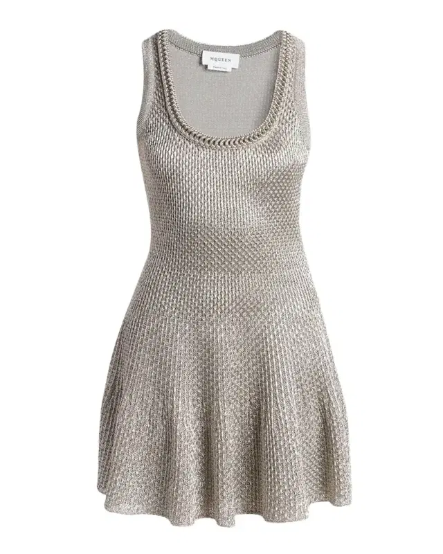 Alexander McQueen Metallic Mini Dress
