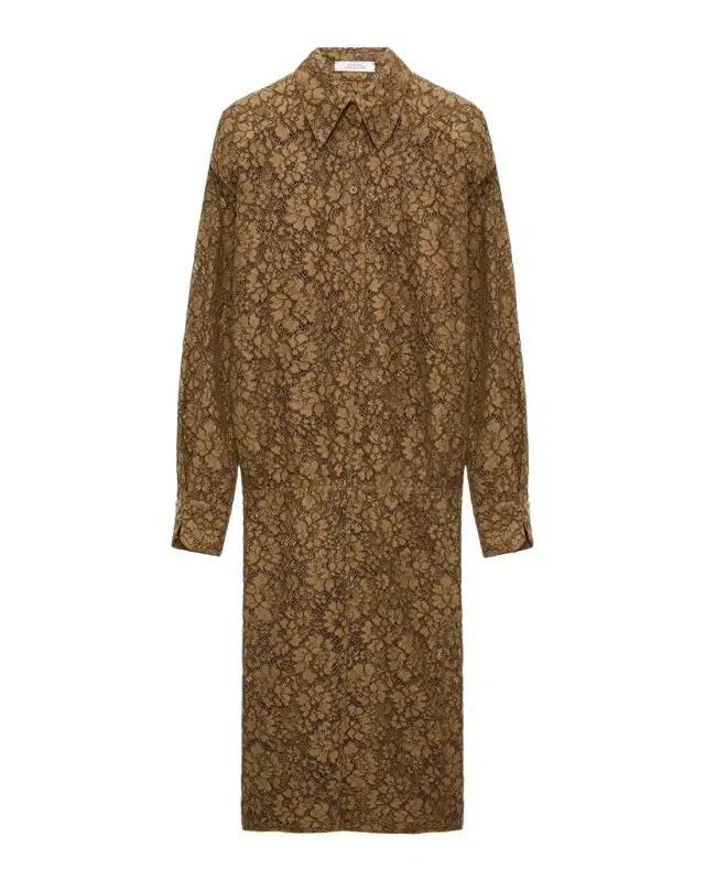 Dorothee Schumacher Powerful Lace Blouson Midi Shirtdress