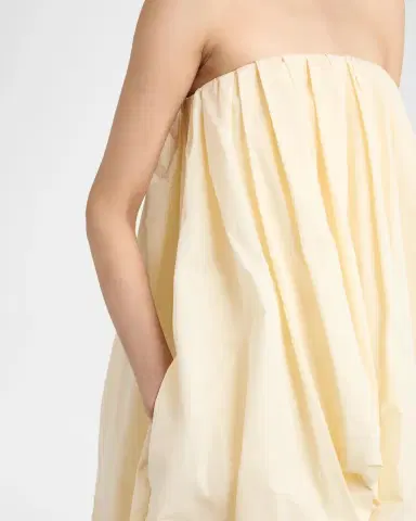 Jil Sander Strapless Asymmetric Draped Balloon Midi Dress | Thumbnail 5 Jil Sander Strapless Asymmetric Draped Balloon Midi Dress | Thumbnail 5