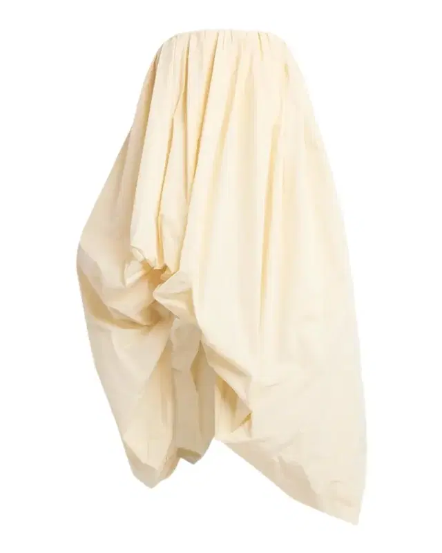 Jil Sander Strapless Asymmetric Draped Balloon Midi Dress