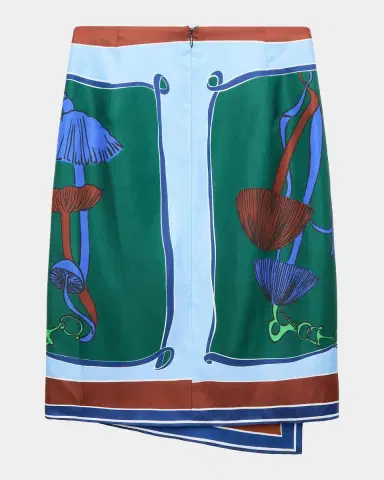 Dorothee Schumacher Cosmic Funghi Silk Twill Midi Skirt | Thumbnail 2