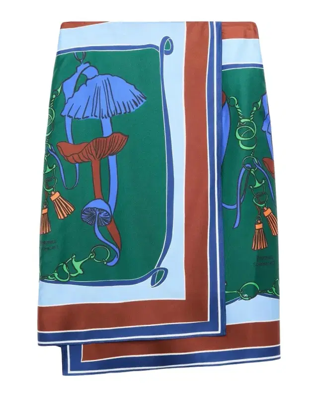 Dorothee Schumacher Cosmic Funghi Silk Twill Midi Skirt