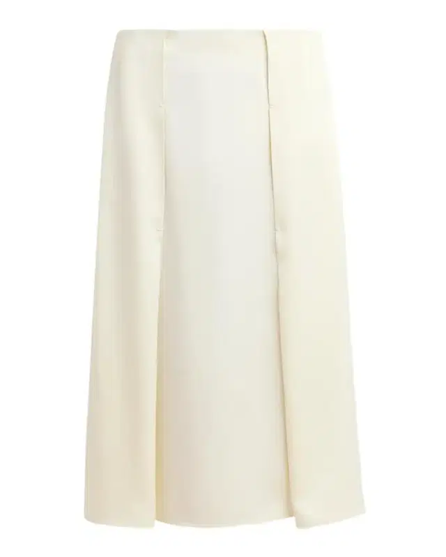 Jil Sander Side Paneled Wool Sable Midi Skirt