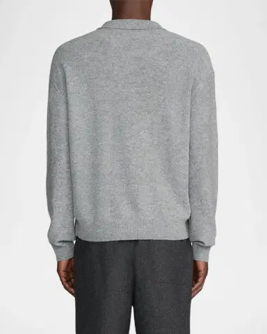 Frame Men's Boiled Wool Polo Sweater | Thumbnail 3 Frame Men's Boiled Wool Polo Sweater | Thumbnail 3
