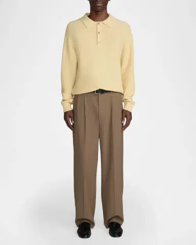 Frame Men's Boiled Wool Polo Sweater | Thumbnail 2 Frame Men's Boiled Wool Polo Sweater | Thumbnail 2
