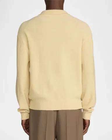 Frame Men's Boiled Wool Polo Sweater | Thumbnail 3 Frame Men's Boiled Wool Polo Sweater | Thumbnail 3