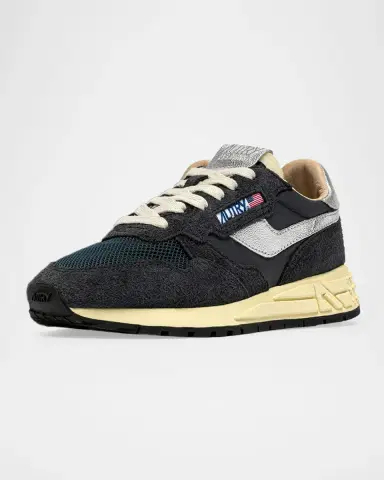 Autry Reelwind Mixed Leather Low-Top Sneakers | Thumbnail 2 Autry Reelwind Mixed Leather Low-Top Sneakers | Thumbnail 2