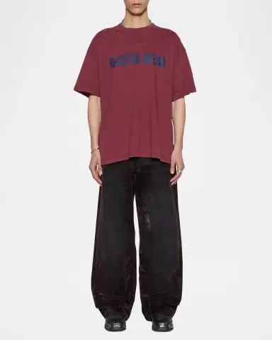 Ksubi Blasted Ekcess Cotton Oversized T-Shirt | Thumbnail 2