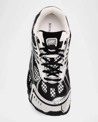 Bottega Veneta Men's Orbit Technical Fishnet Sneakers | Thumbnail 6