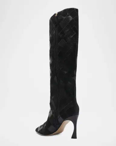 Alexandre Birman 85mm Annelise Patchwork Leather Knee-High Boots | Thumbnail 3 Alexandre Birman 85mm Annelise Patchwork Leather Knee-High Boots | Thumbnail 3